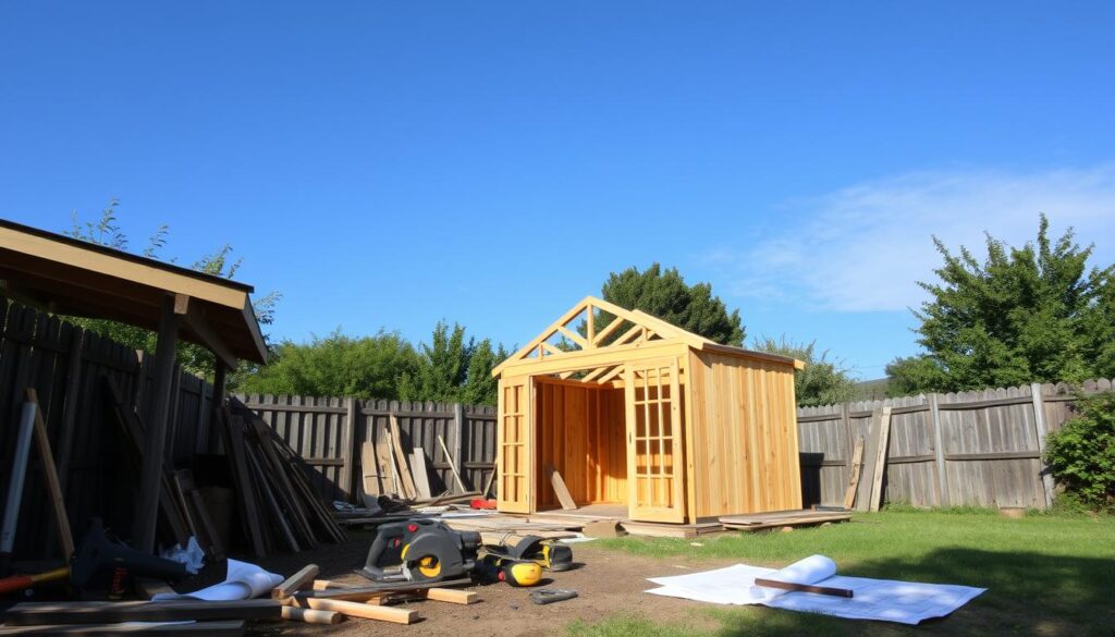 DIY shed construction